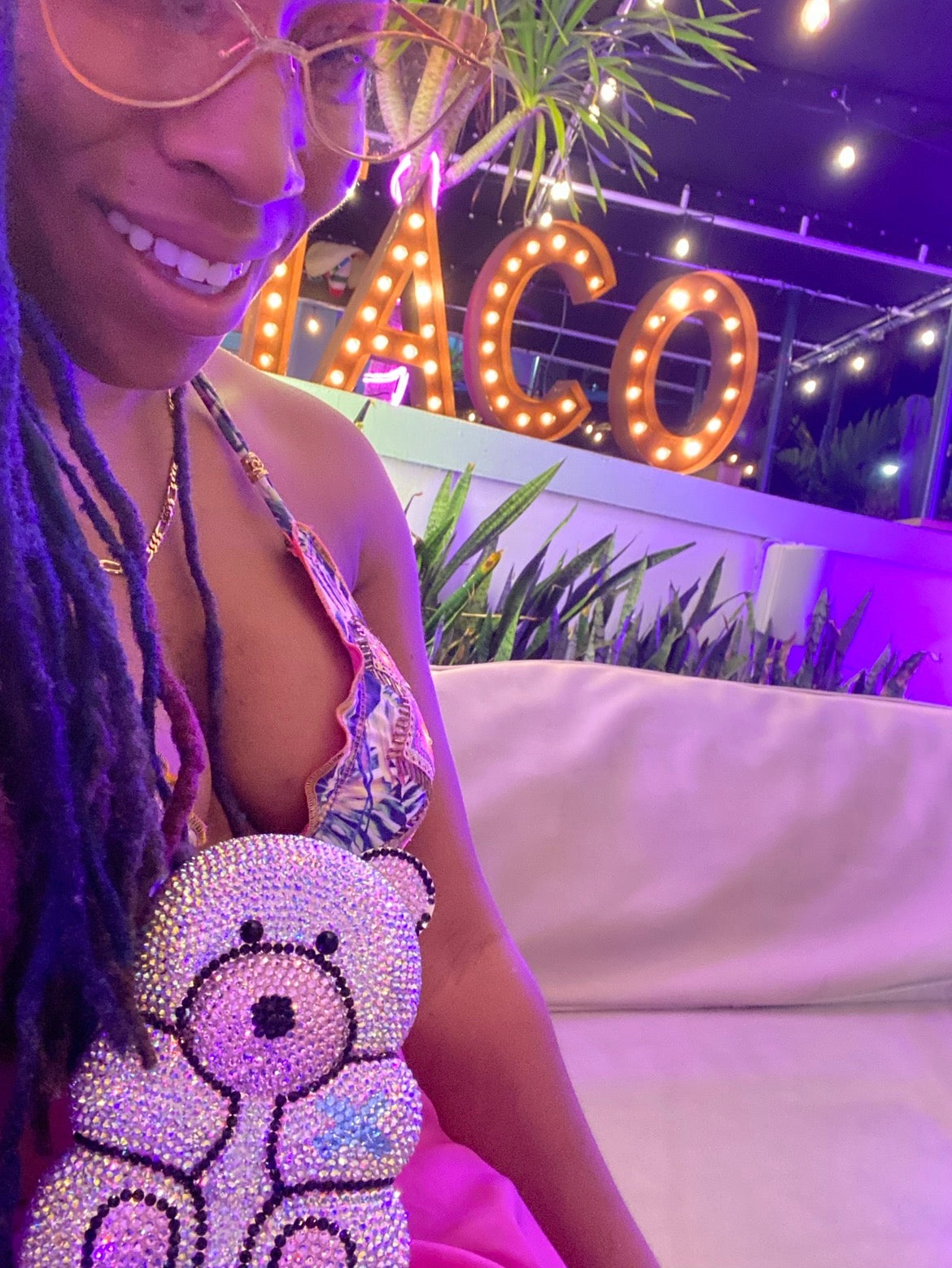 Sugar Rush Teddy Crystal Clutch