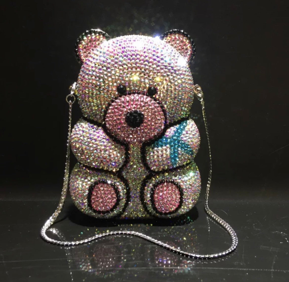 Sugar Rush Teddy Crystal Clutch