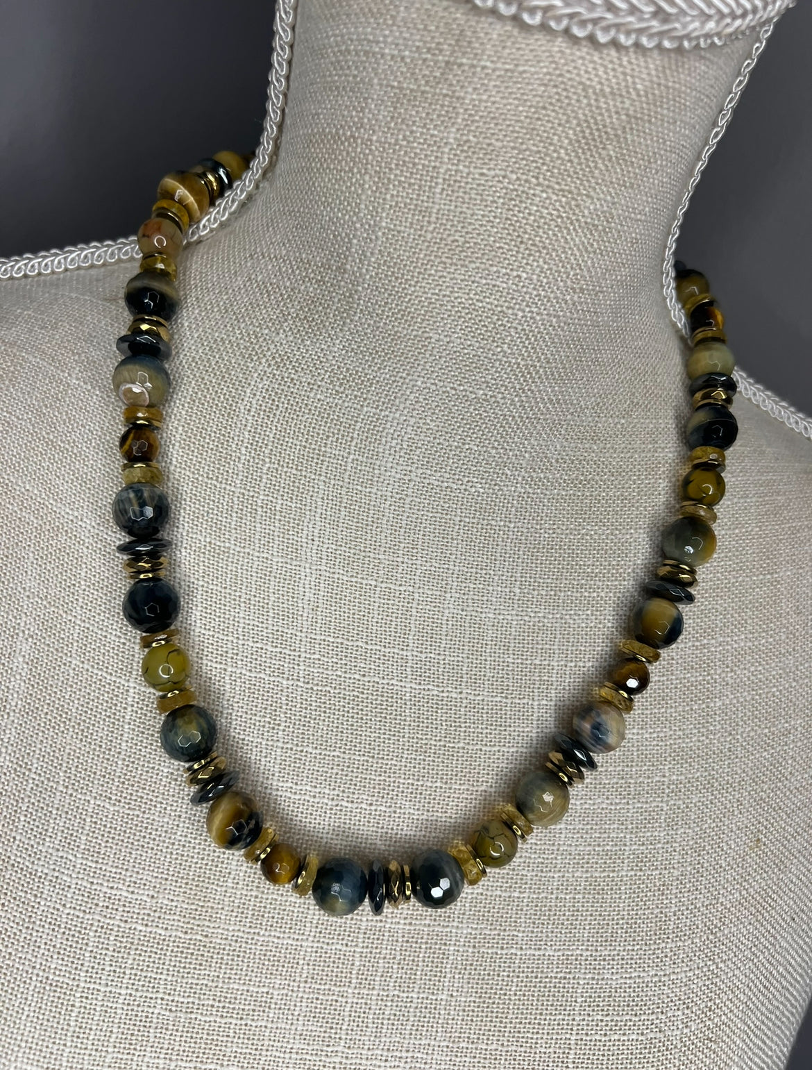 Tiger Eye/ Citrine Necklace