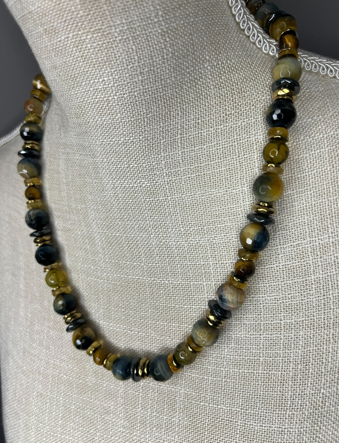 Tiger Eye/ Citrine Necklace